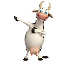 Sticker - fun Cow funny cartoon character