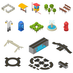 Canvas Print - City Isometric Icons Set 