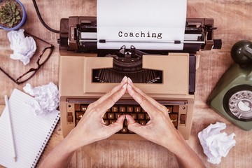 Poster - composite image of coaching message on a white background