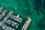 Fototapeta Na drzwi - Aerial view of Leman lake -  Geneva city in Switzerland