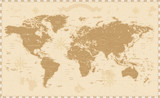 Fototapeta Mapy - Old Vintage Retro World Map
