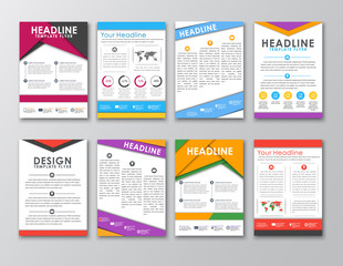 Poster - A set of brochures in the style of the material design