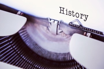Poster - Composite image of history message on a white background