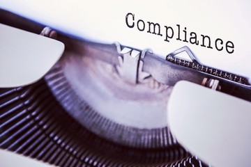 Poster - composite image of compliance message on a white background