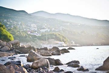 Mining and seascape