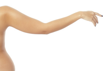 naked woman's arm