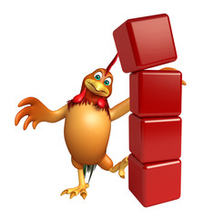 Poster -  Chicken cartoon character with level