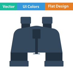 Poster - Flat design icon of binoculars