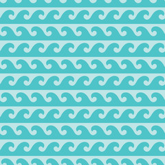 Wall Mural - seamless wave patterns. fashion graphics design. abstract marine in ocean colors. suitable for fabri