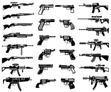 Gun Icons, Machine Gun Icons