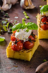 Wall Mural - Grilled polenta with tomatoes