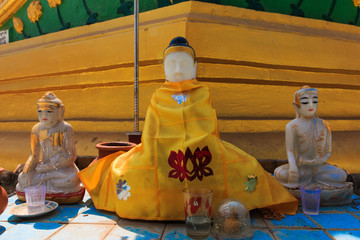 Buddha statue in Shwe Maw Daw temple (Shwemawdaw pagoda temple), Myanmar or Burma.