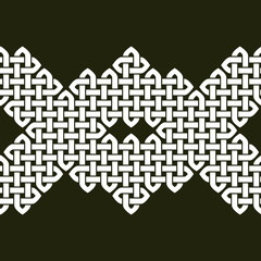 Wall Mural - Asian or Celtic knot seamless border or pattern