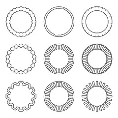 Frame set linear style illustration