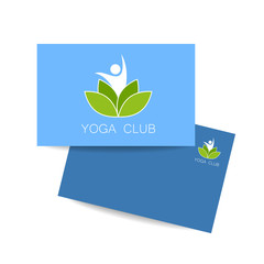 Sticker - yoga lotos logo template