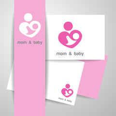 Poster - mom and baby logo identity