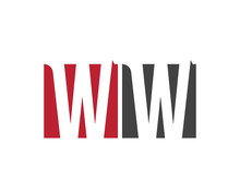 WW Red Square Letter Logo  For Workshop, World, Work, West, Wealth