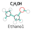 C2H5OH ethanol molecule