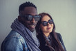 © Fxquadro - Portrait of afro american guy with caucasian female.