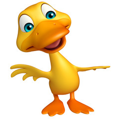 Wall Mural - Duck funny cartoon character