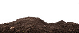 Fototapeta Do przedpokoju - heap of soil isolated on white background
