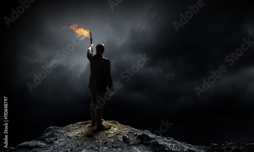 Fotomural He is searching for solution