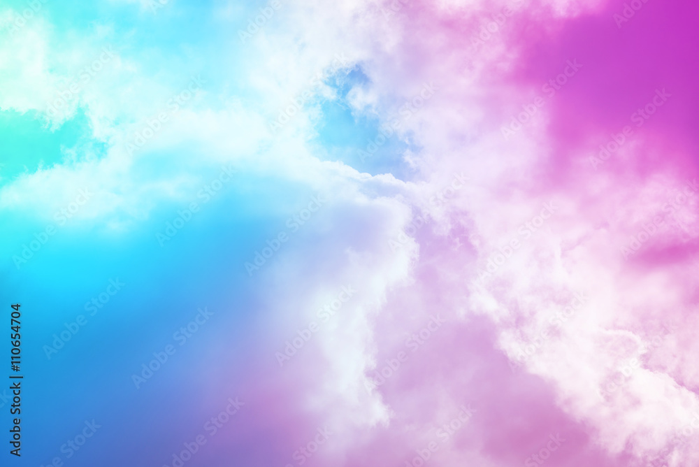 sun and cloud background with a pastel colored

 - obrazy, fototapety, plakaty 