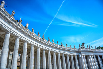 architecture details vatican italy. / marble architecture details in vatican city, st. peter's squar