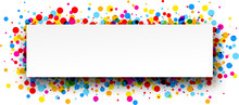 Banner With Color Drops.