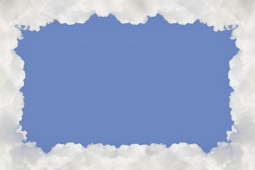Wall Mural - frame from cloud. abstract background.