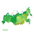 abstract polygonal russia map, poly low isolated vector
