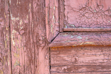 Wall Mural - chipped paint on old wooden the door, great background or texture for your project