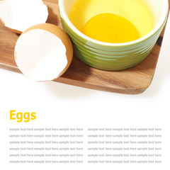 Wall Mural - fresh egg isolated on white background