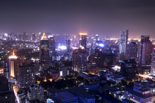 Urban City On Night View ,cityscape - Can Use To Display Or Montage