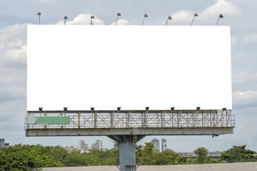 Wall Mural - Blank Billboard Template in Bangkok, Thailand