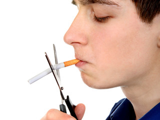 Poster - Teenager with Broken Cigarette