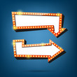 © NWM - Electric bulbs billboard. Retro arrow light frames. vector illus