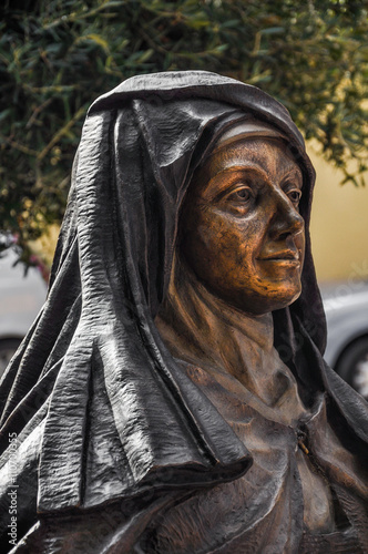 Fotografie, Obraz Estatua de Santa Teresa de Jesús, Malagón, Ciudad Real, España
