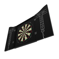 Dartboard isolated on white. 3D illustration