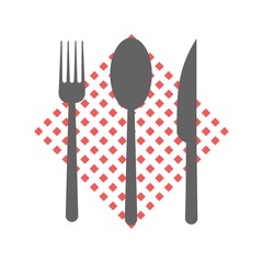 Sticker - Fork and knife and spoon