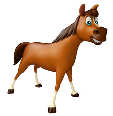 Wall Mural - funny Horse cartoon character