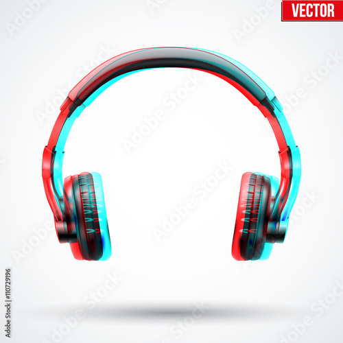 Fotografía Headphones with visual stereo effect