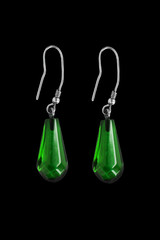 Sticker - Emerald earrings isolated