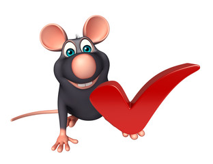 Poster - fun  Rat cartoon character  right sign