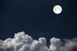 sky clouds and moon with the stars, fabulous collage