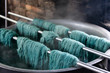 Traditional wool dying