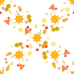 Sticker - Leaves seamless pattern