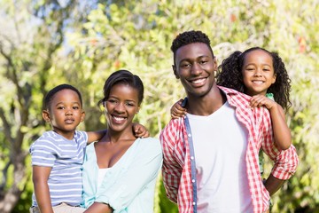 Wall Mural - Happy family posing together