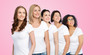 © Syda Productions - group of happy different women in white t-shirts