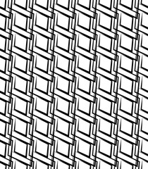 Poster - Geometric monochrome pattern, background. (Seamlessly repeatable